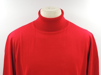 Pull col roulé Rouge