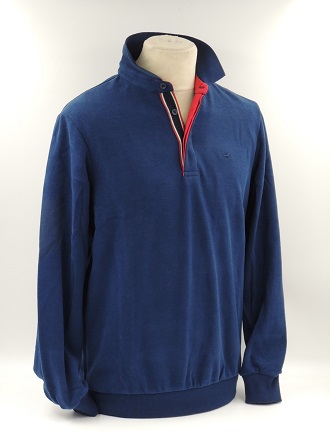 Pull col polo Bleu Marin