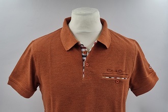 Polo manches courtes Brique