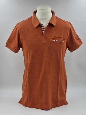 Polo manches courtes Brique