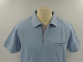 Polo manches courtes Bleu Ciel
