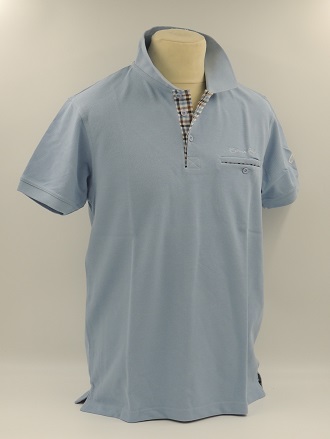 Polo manches courtes Bleu Ciel