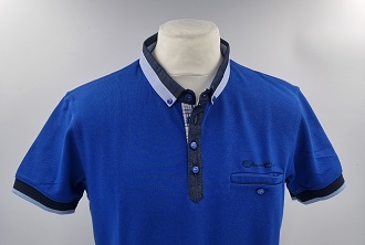 Polo manches courtes Bleu Gitane