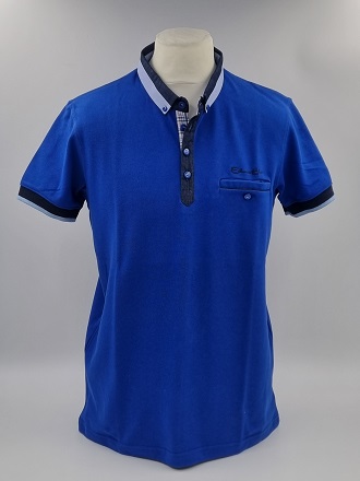 Polo manches courtes Bleu Gitane