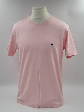 Tee-shirt uni col rond Rose clair
