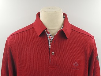 Pull col polo rouge Hermès