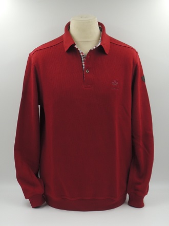 Pull col polo rouge Hermès