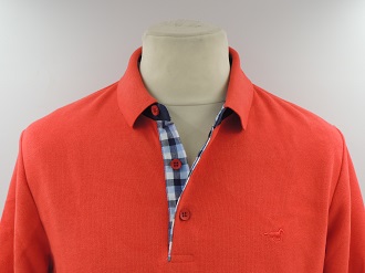 Pull col polo Rouge