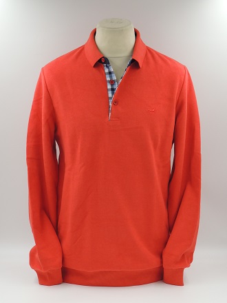 Pull col polo Rouge