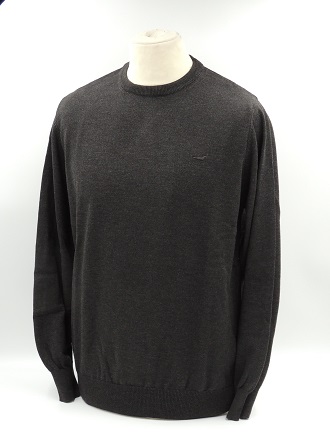 Pull col rond Gris Anthracite