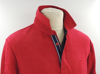 Pull col polo Rouge Hermès